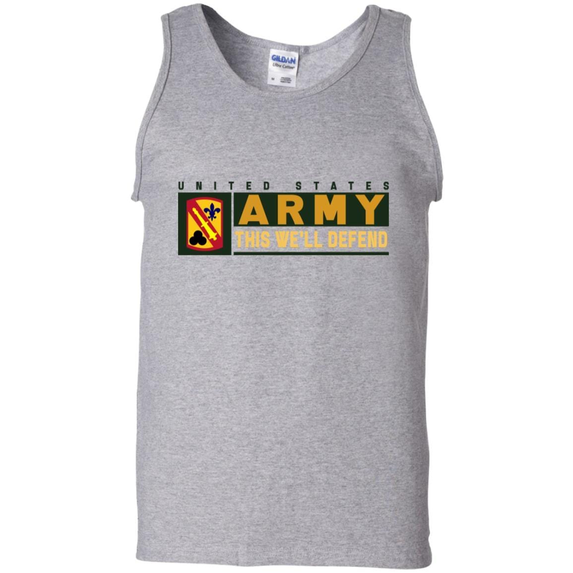 US Army 42 FIELD ARTILLERY BRIGADE- This We'll Defend T-Shirt On Front For Men-TShirt-Army-Veterans Nation