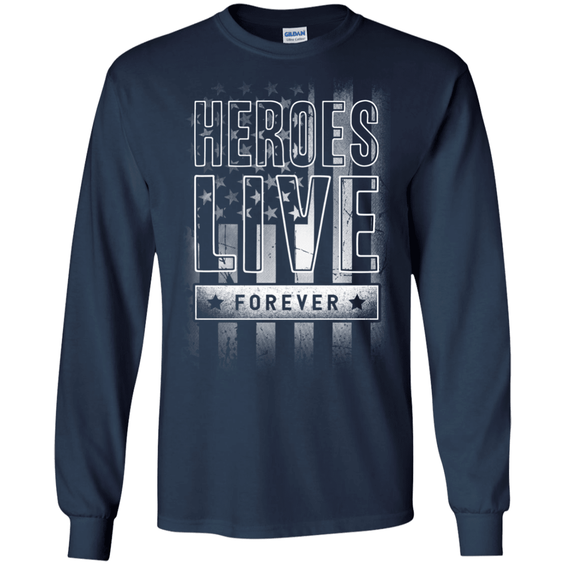 Military T-Shirt "Heroes Live Forever"-TShirt-General-Veterans Nation