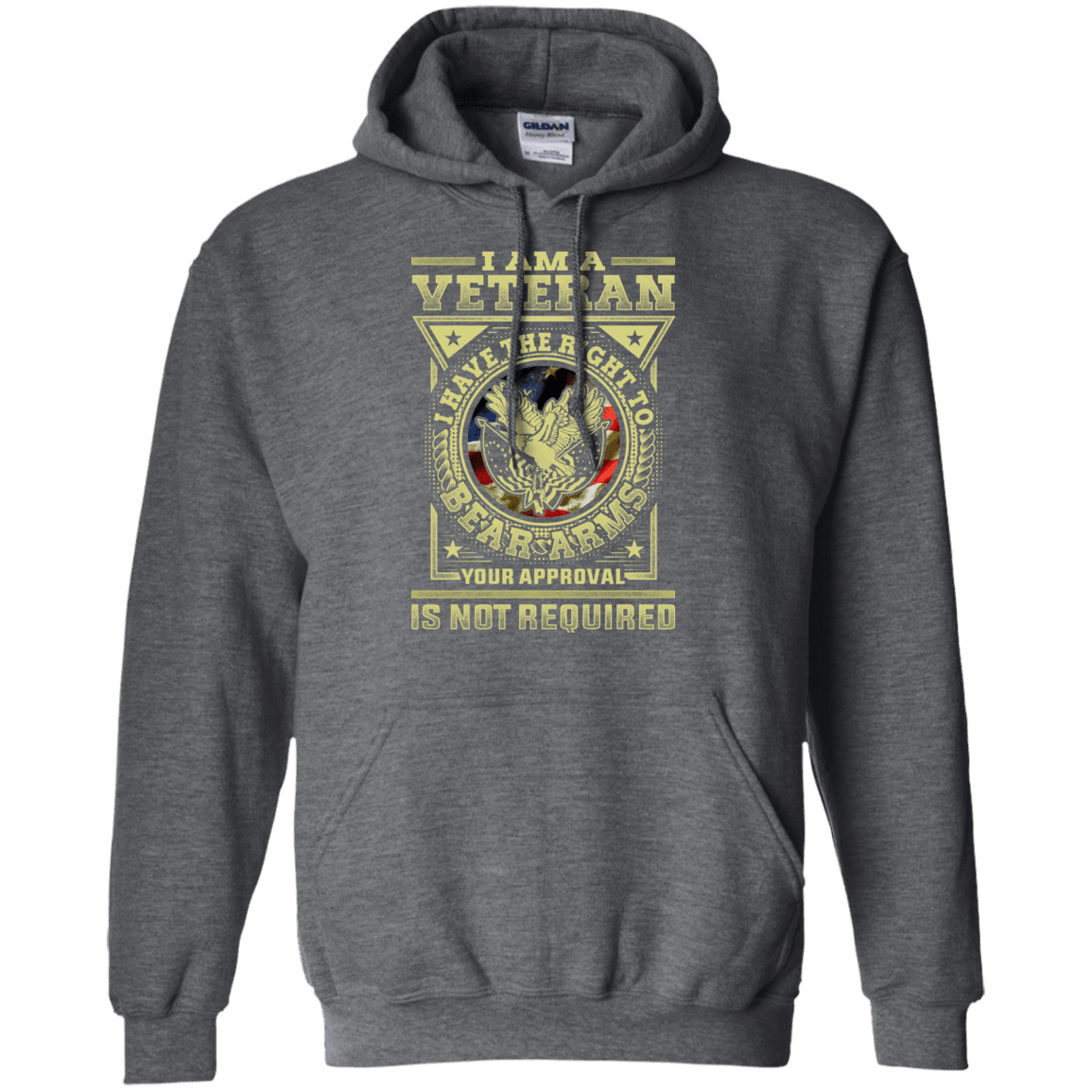 Military T-Shirt "Veteran Have the Right To Bear Arms Men" Front-TShirt-General-Veterans Nation