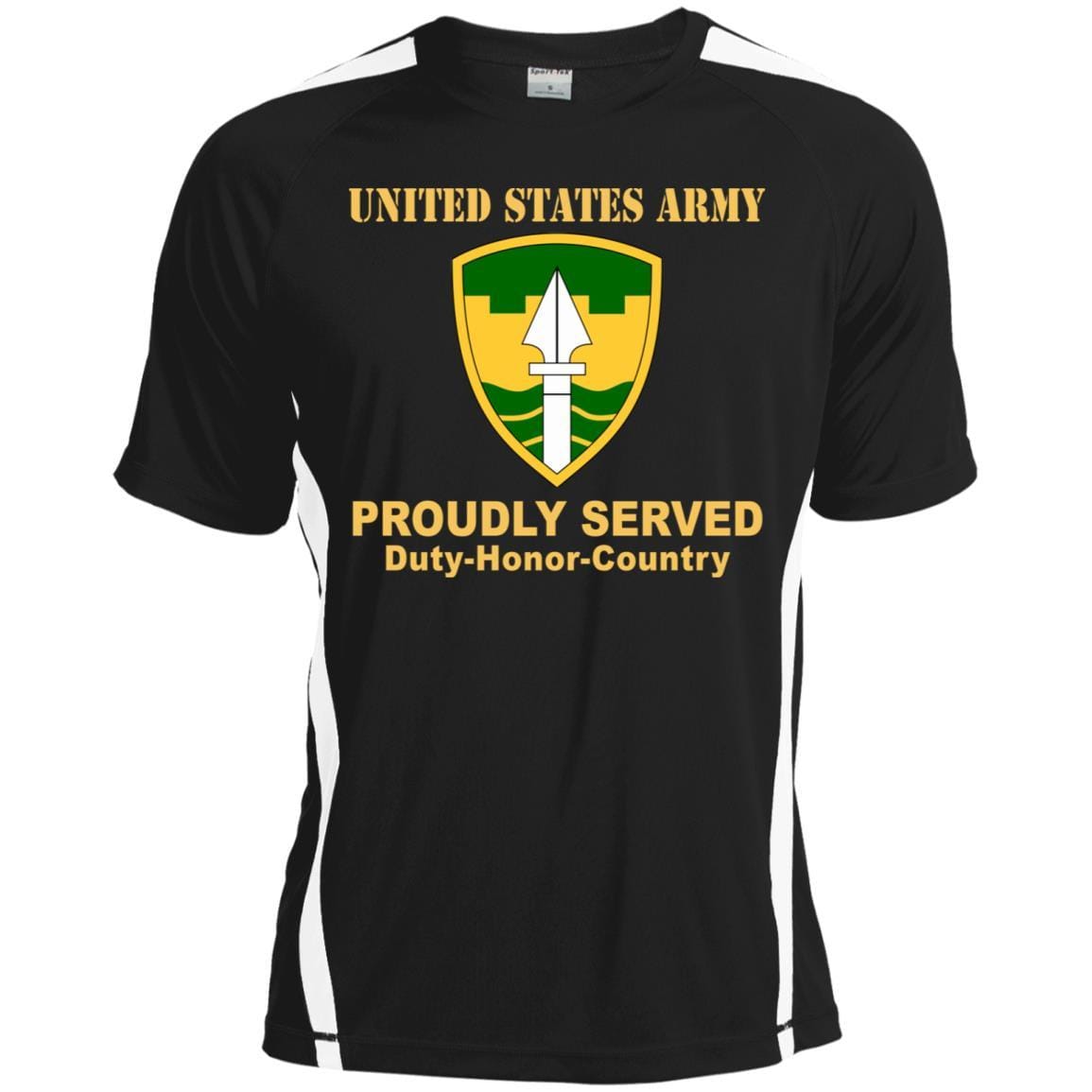 US ARMY 43 MILITARY POLICE BRIGADE- Proudly Served T-Shirt On Front For Men-TShirt-Army-Veterans Nation