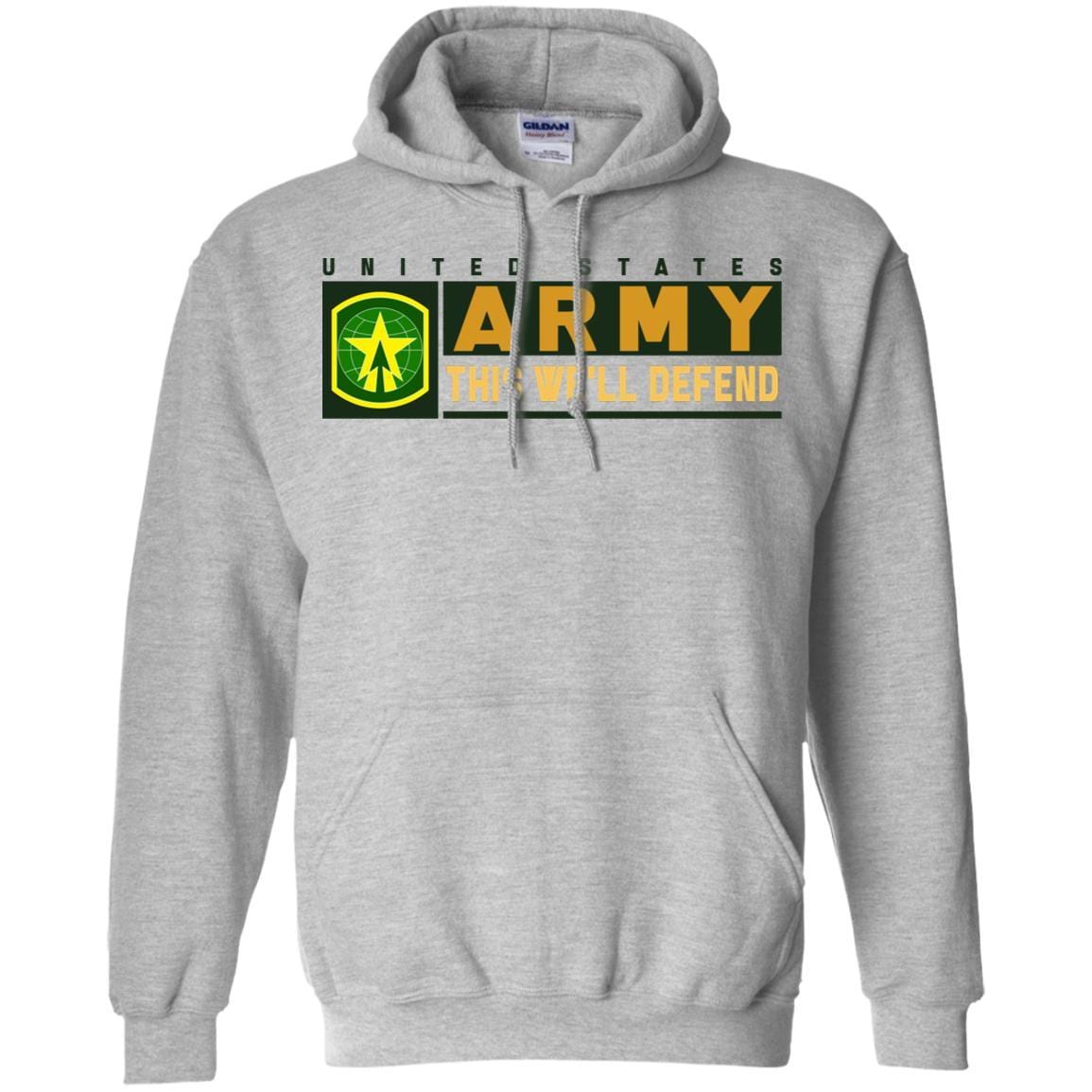 US Army 16TH MILITARY POLICE BRIGADE- This We'll Defend T-Shirt On Front For Men-TShirt-Army-Veterans Nation
