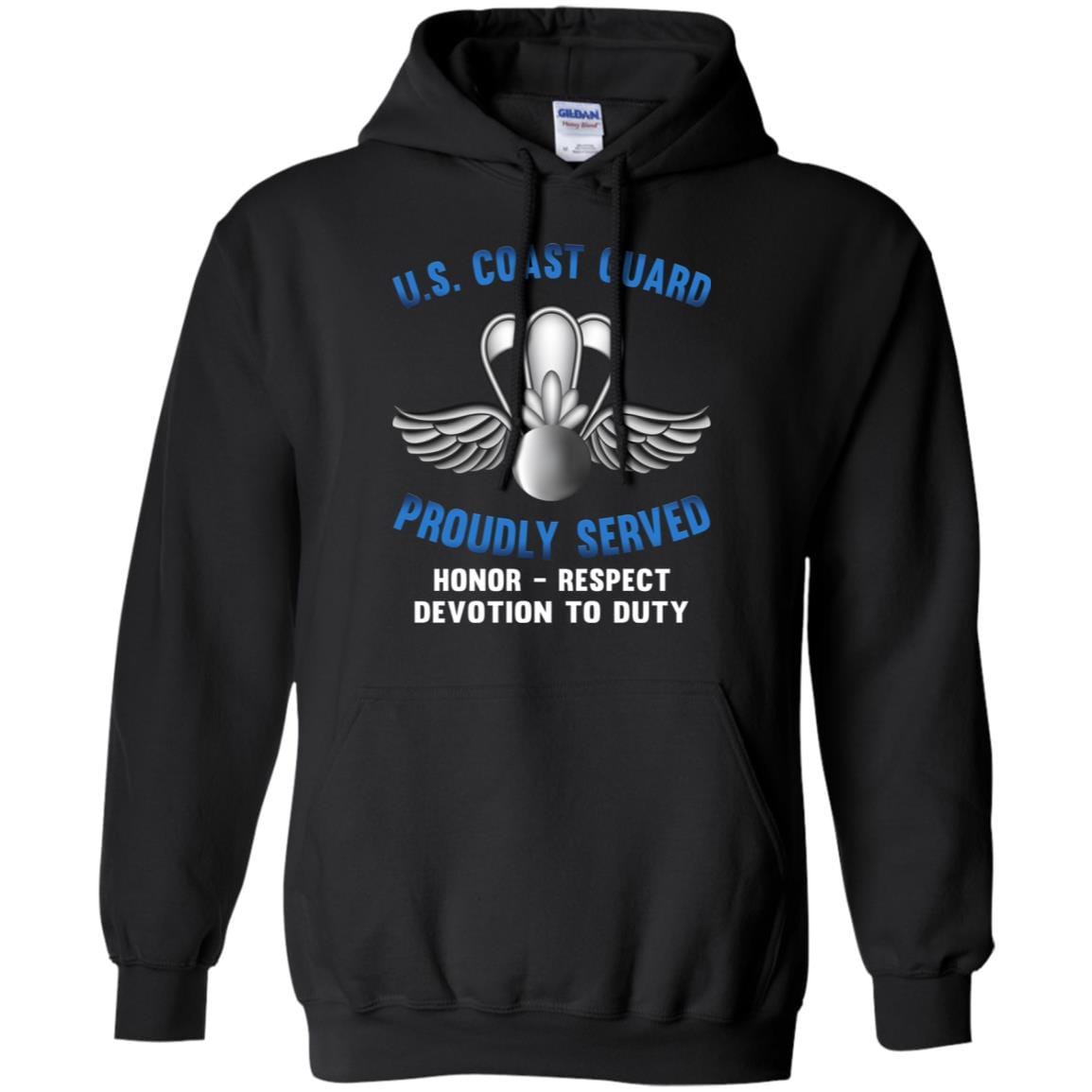 US Coast Guard Aviation Survival Technician AST Proudly Served T-Shirt For Men On Front-TShirt-USCG-Veterans Nation
