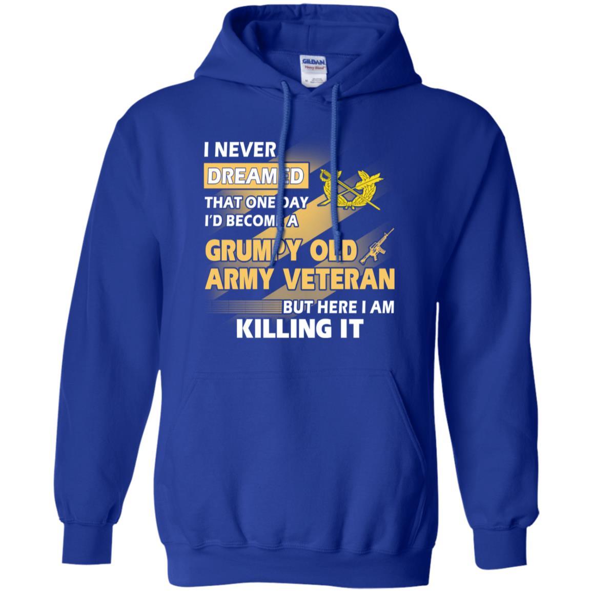 US Army T-Shirt "Judge Advocate General's Corps Grumpy Old Veteran" On Front-TShirt-Army-Veterans Nation