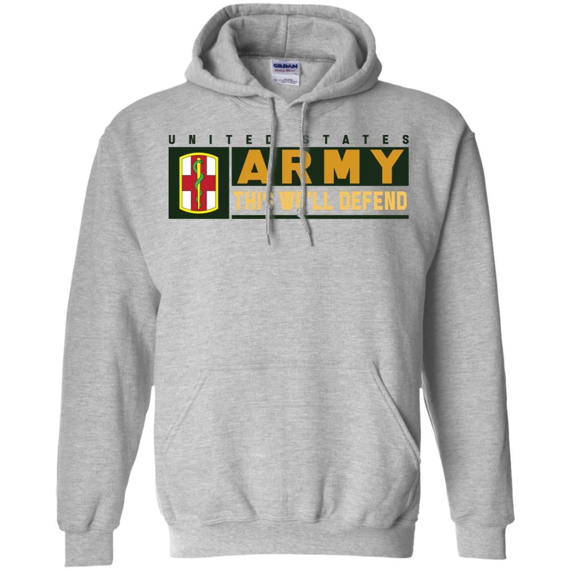 US Army 1ST MEDICAL BRIGADE- This We'll Defend T-Shirt On Front For Men-TShirt-Army-Veterans Nation
