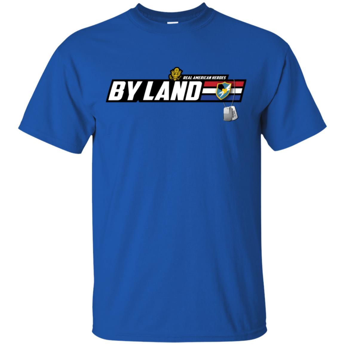 US Army T-Shirt "Security Agency Real American Heroes By Land" On Front-TShirt-Army-Veterans Nation