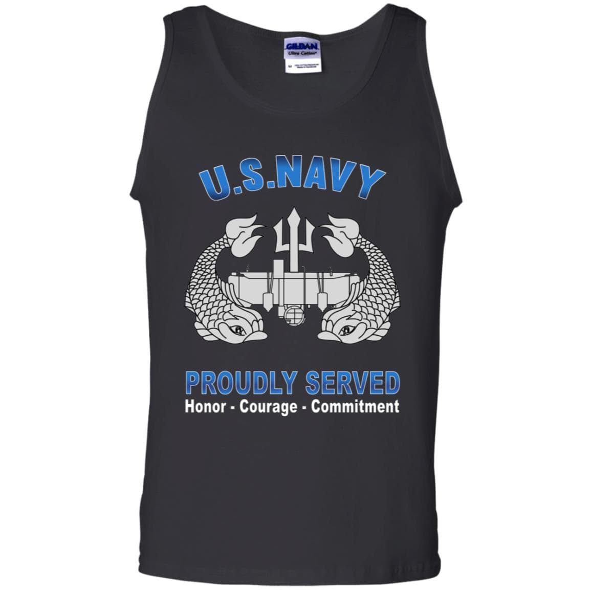 US Navy Deep Submergence Enlisted Badge Proudly Served T-Shirt On Front-Apparel-Veterans Nation