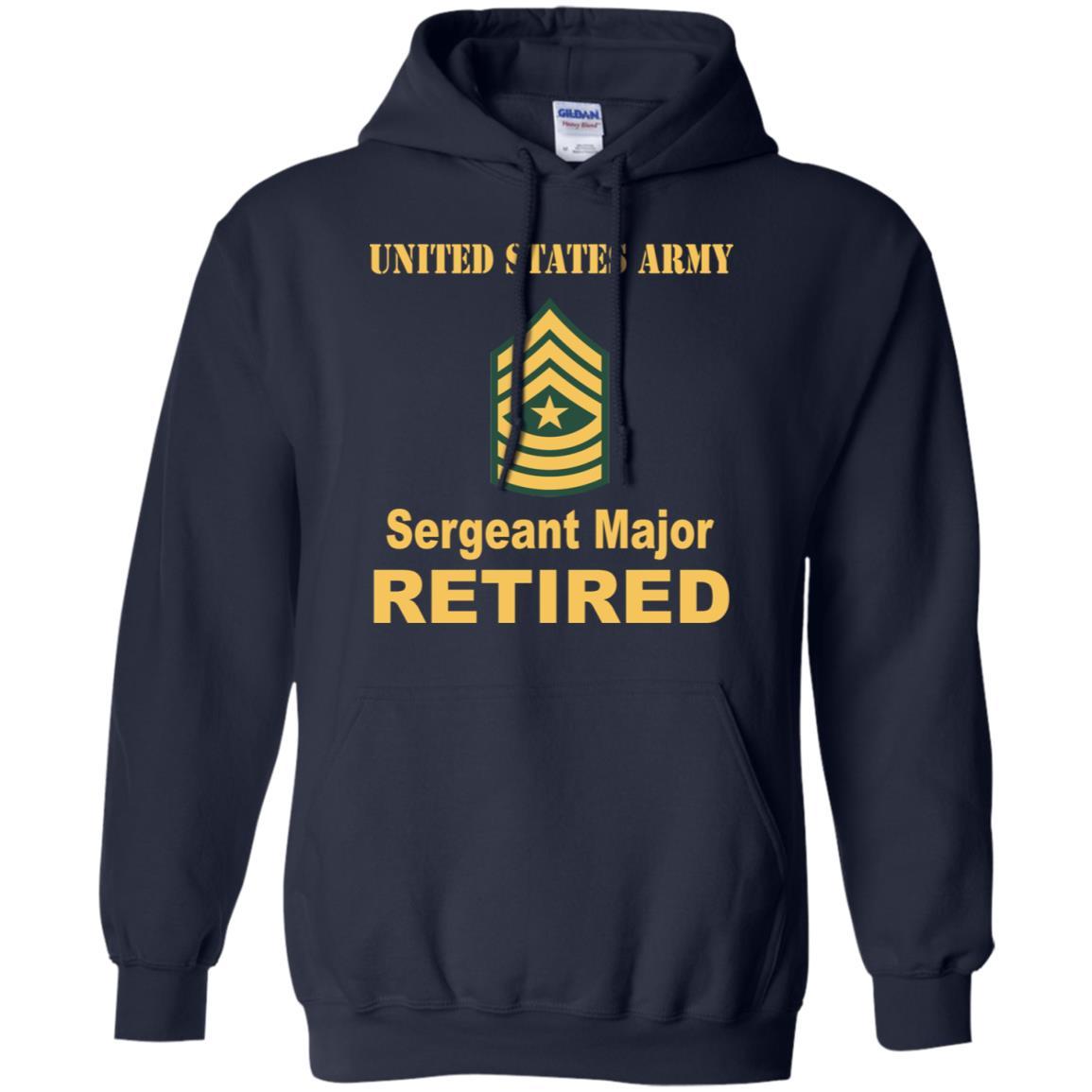 US Army E-9 Sergeant Major E9 SGM Noncommissioned Officer Retired Men T Shirt On Front-TShirt-Army-Veterans Nation