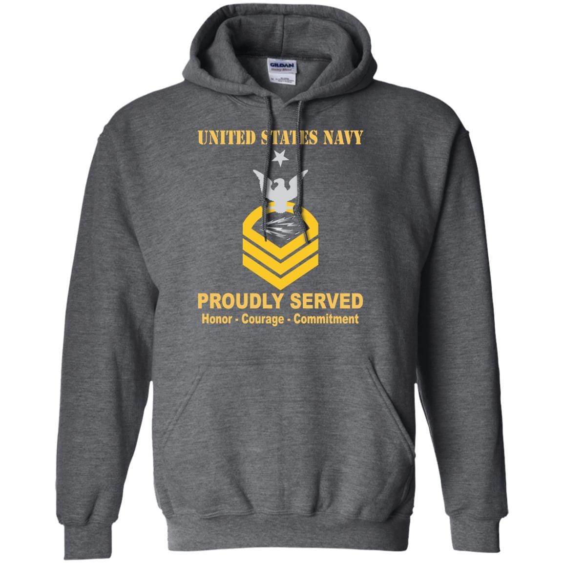 U.S Navy Radioman Navy RM E-8 Rating Badges Proudly Served T-Shirt For Men On Front-TShirt-Navy-Veterans Nation