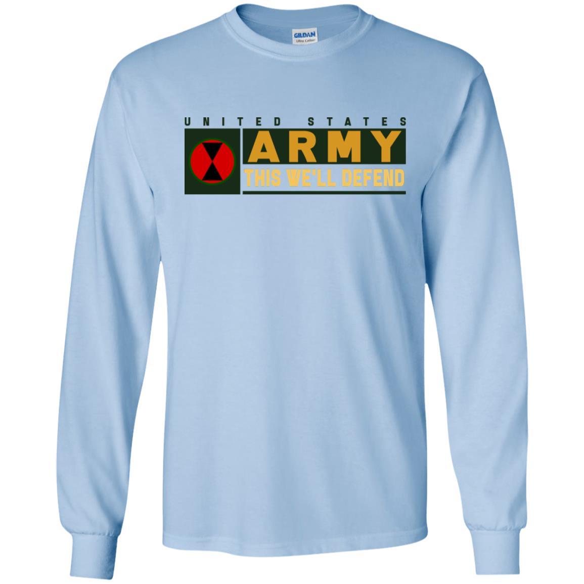 US Army 7th Infantry Division- This We'll Defend T-Shirt On Front For Men-TShirt-Army-Veterans Nation