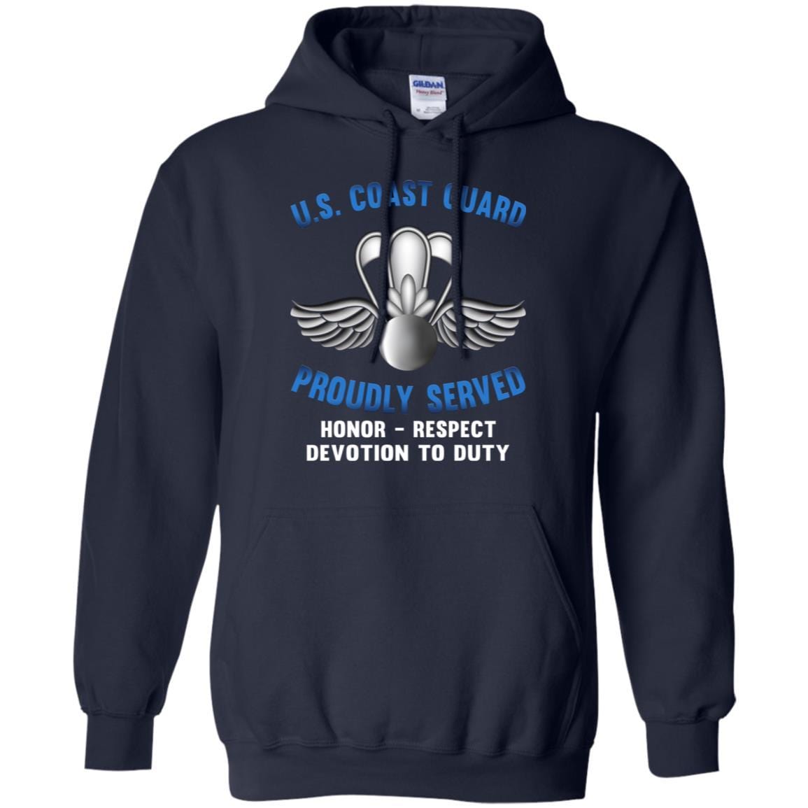 US Coast Guard Aviation Survival Technician AST Proudly Served T-Shirt For Men On Front-TShirt-USCG-Veterans Nation