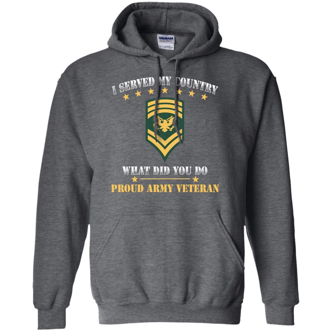 US Army E-9 SPC E9 Specialist Ranks Men Front T Shirt - Proud US Army Veteran-TShirt-Army-Veterans Nation