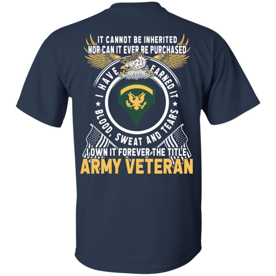 US Army E-5 SPC E5 Specialist Ranks T-Shirt For Men On Back-TShirt-Army-Veterans Nation
