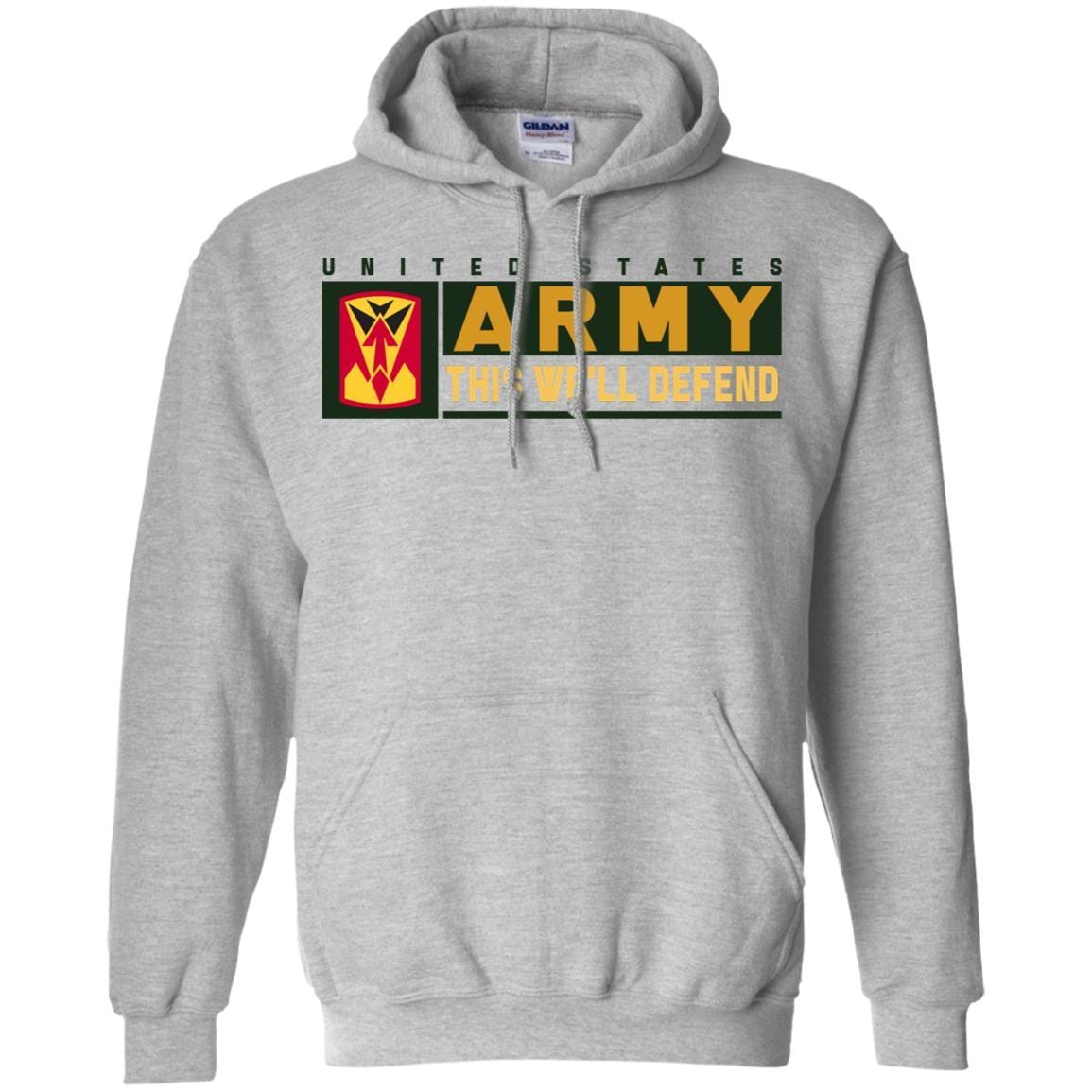 US Army 35TH AIR DEFENSE ARTILLERY BRIGADE CSIB- This We'll Defend T-Shirt On Front For Men-TShirt-Army-Veterans Nation