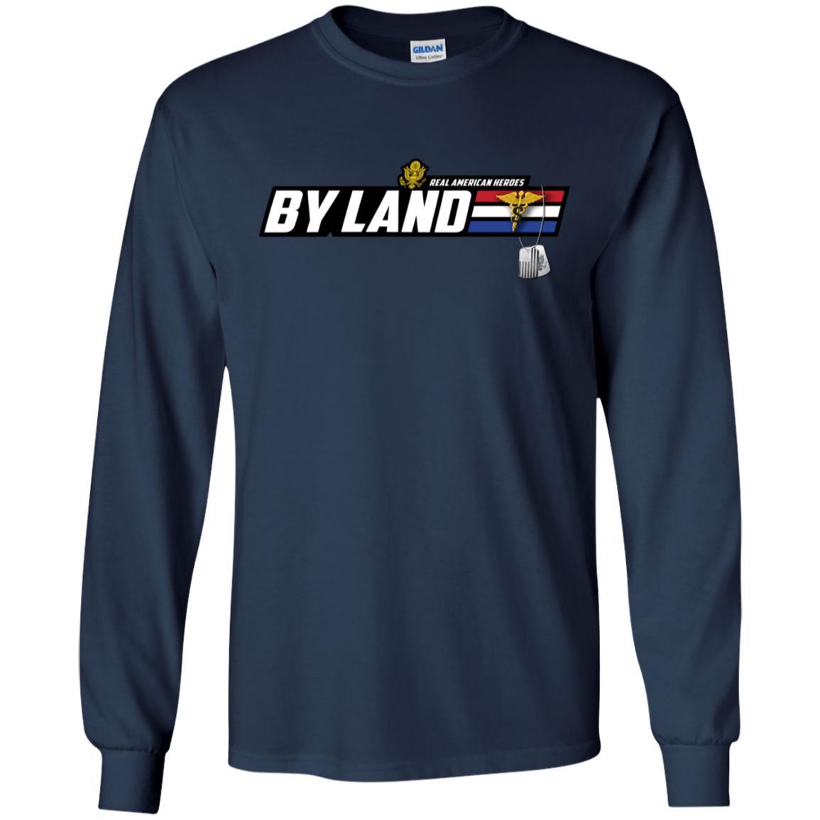 US Army T-Shirt "Medical Specialist Corps Real American Heroes By Land" On Front-TShirt-Army-Veterans Nation