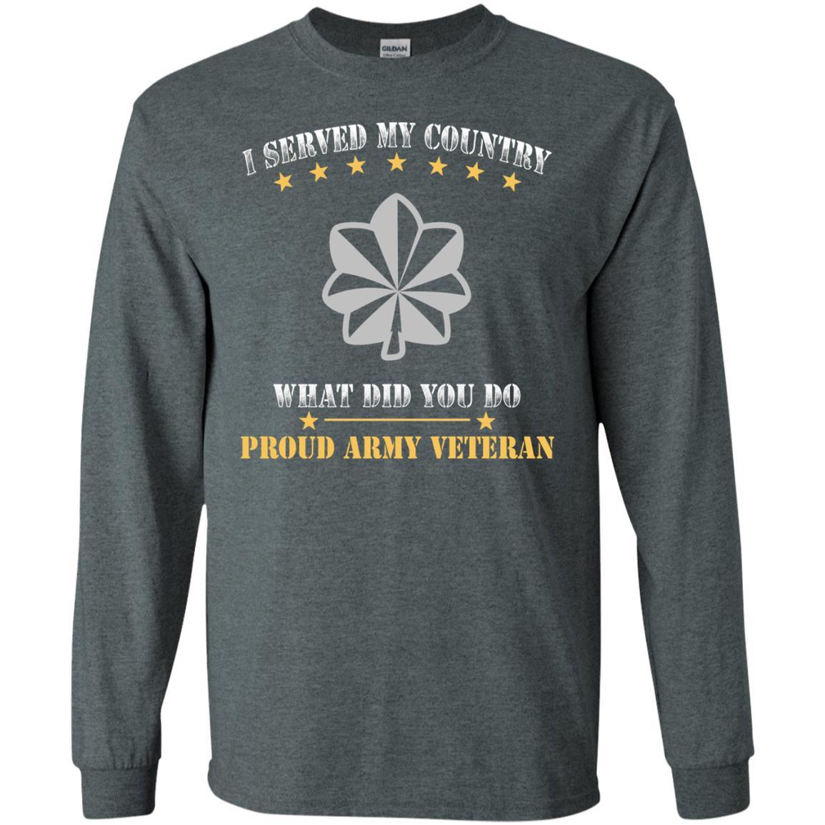 US Army O-5 Lieutenant Colonel O5 LTC Field Officer Ranks Men Front T Shirt - Proud US Army Veteran-TShirt-Army-Veterans Nation