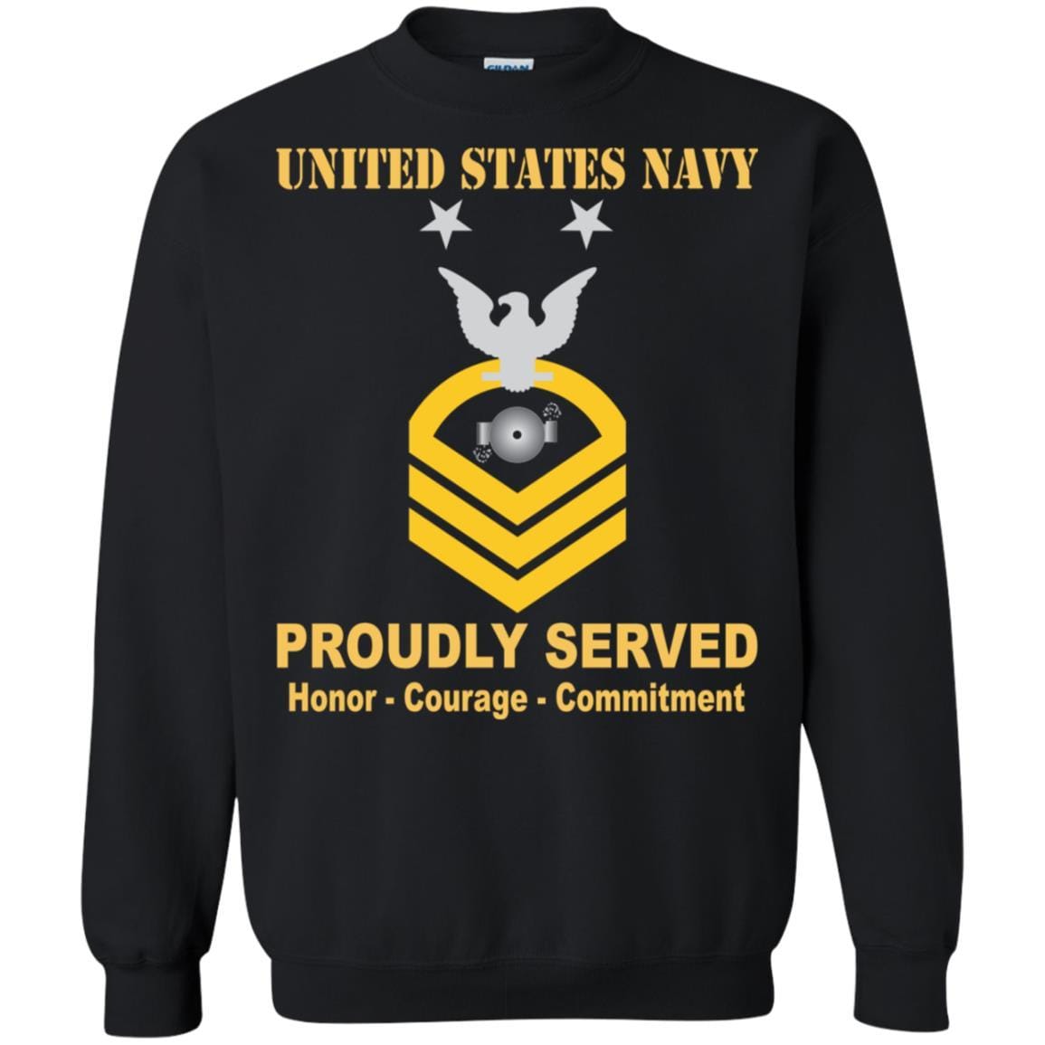 U.S Navy Boiler technician Navy BT E-9 Rating Badges Proudly Served T-Shirt For Men On Front-TShirt-Navy-Veterans Nation