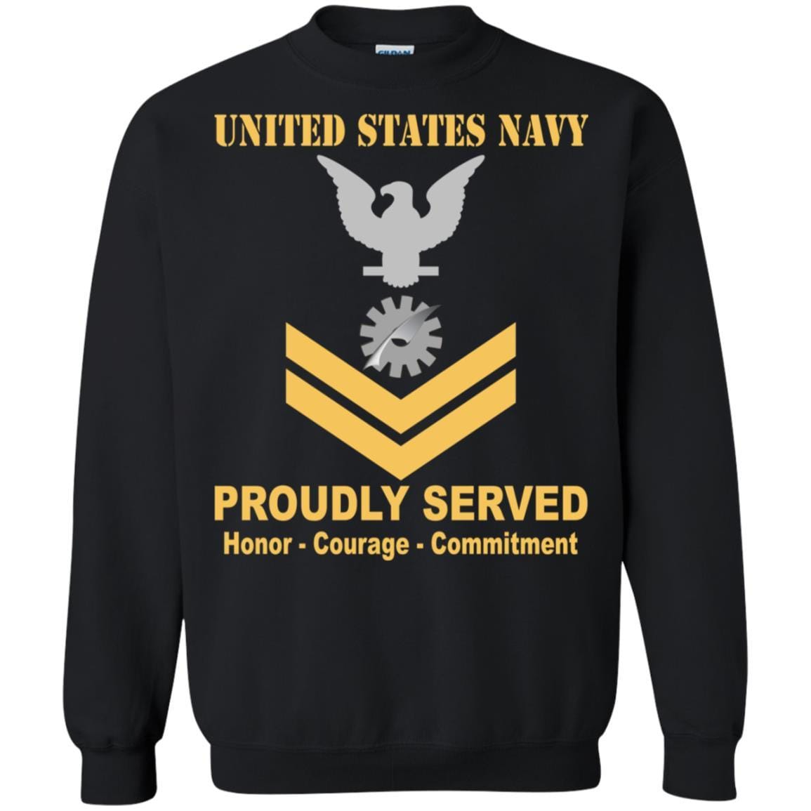 Navy Data Processing Technician Navy DP E-5 Rating Badges Proudly Served T-Shirt For Men On Front-TShirt-Navy-Veterans Nation