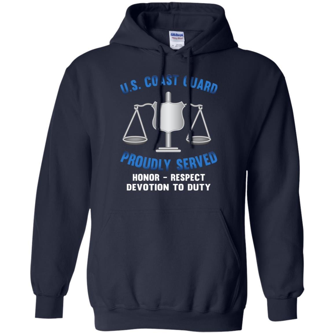 USCG INVESTIGATOR IV Logo Proudly Served T-Shirt For Men On Front-TShirt-USCG-Veterans Nation
