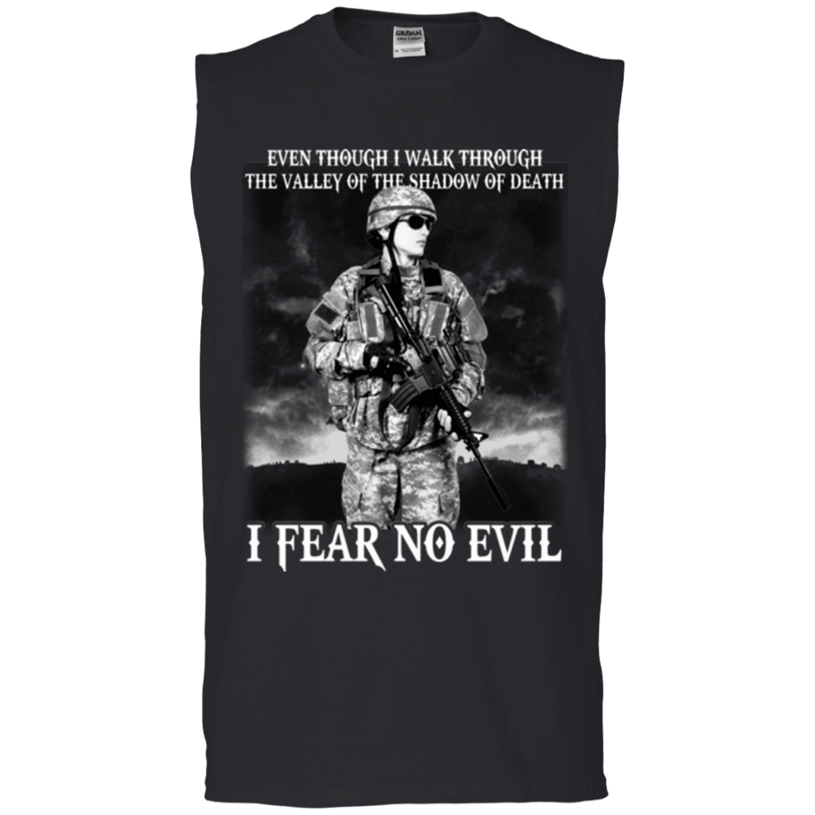 Military T-Shirt "I FEAR NO EVIL FEMALE VETERAN"-TShirt-General-Veterans Nation