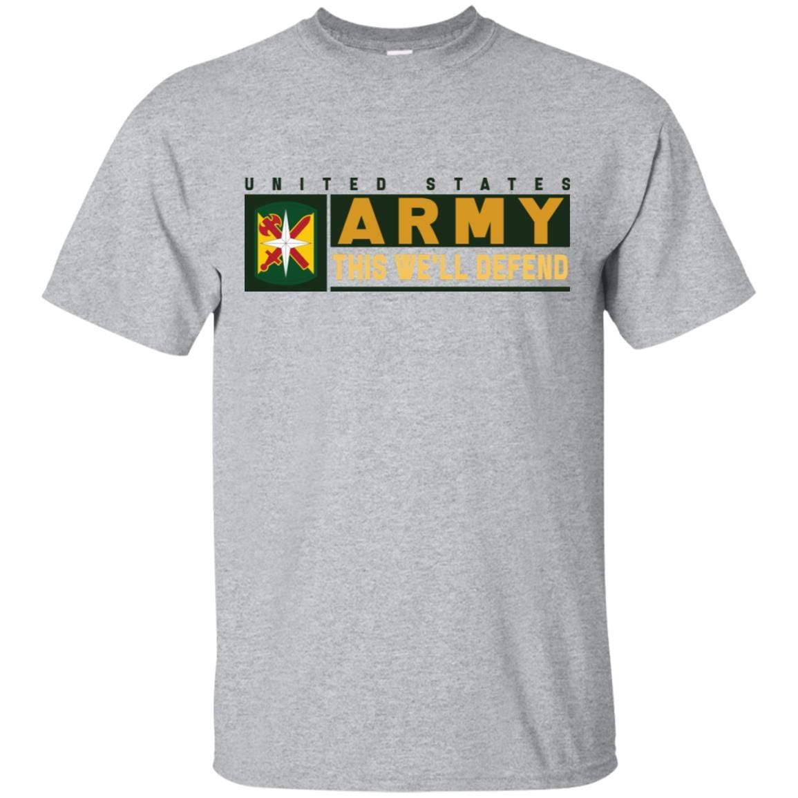 US Army 14TH MILITARY POLICE BRIGADE- This We'll Defend T-Shirt On Front For Men-TShirt-Army-Veterans Nation
