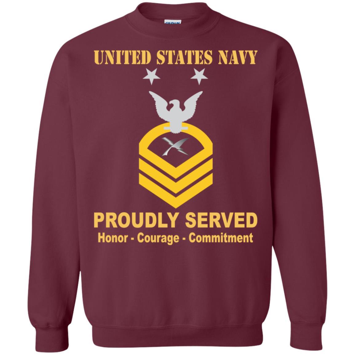 U.S Navy Cryptologic technician Navy CT E-9 Rating Badges Proudly Served T-Shirt For Men On Front-TShirt-Navy-Veterans Nation