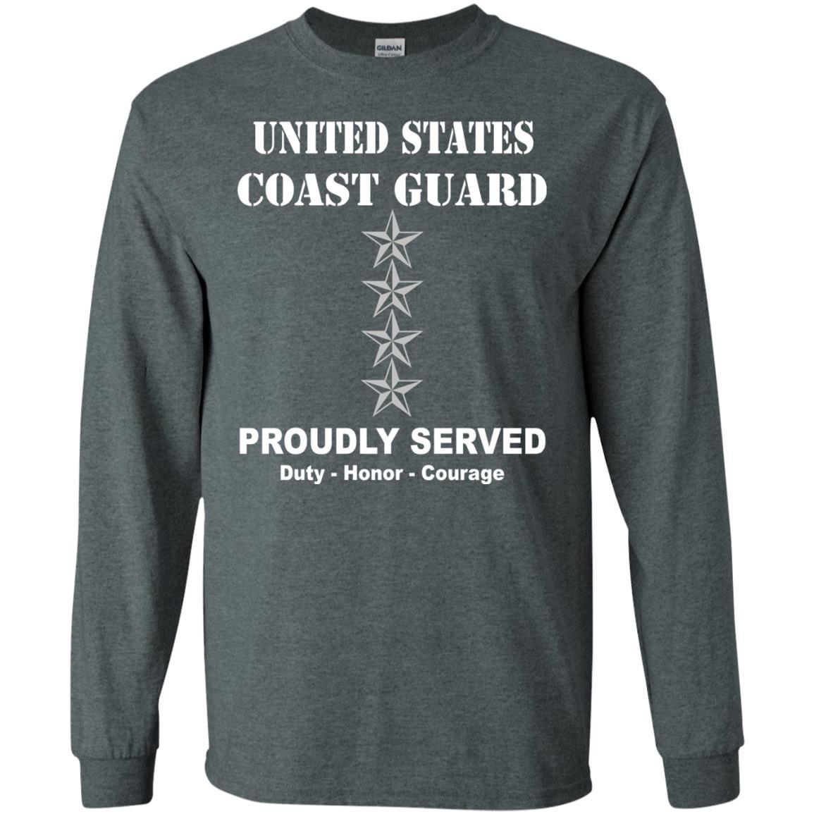 US Coast Guard O-10 Admiral O10 ADM Flag Officer Men Front USCG T Shirt-TShirt-USCG-Veterans Nation
