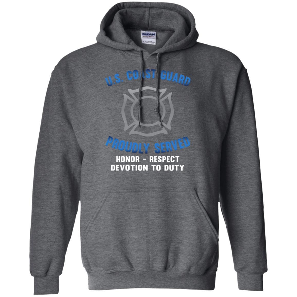 US Coast Guard Fire and Safety Specialist FF Logo Proudly Served T-Shirt For Men On Front-TShirt-USCG-Veterans Nation