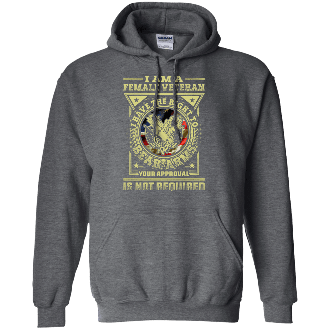 Military T-Shirt "Female Veteran Have the Right To Bear Arms" Front-TShirt-General-Veterans Nation
