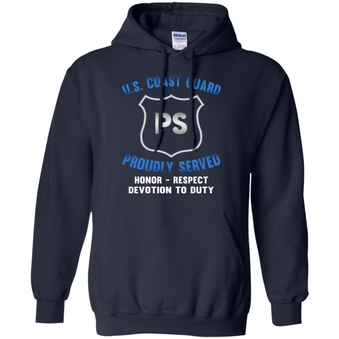 USCG PORT SECURITY SPECIALIST PS Logo Proudly Served T-Shirt For Men On Front-TShirt-USCG-Veterans Nation