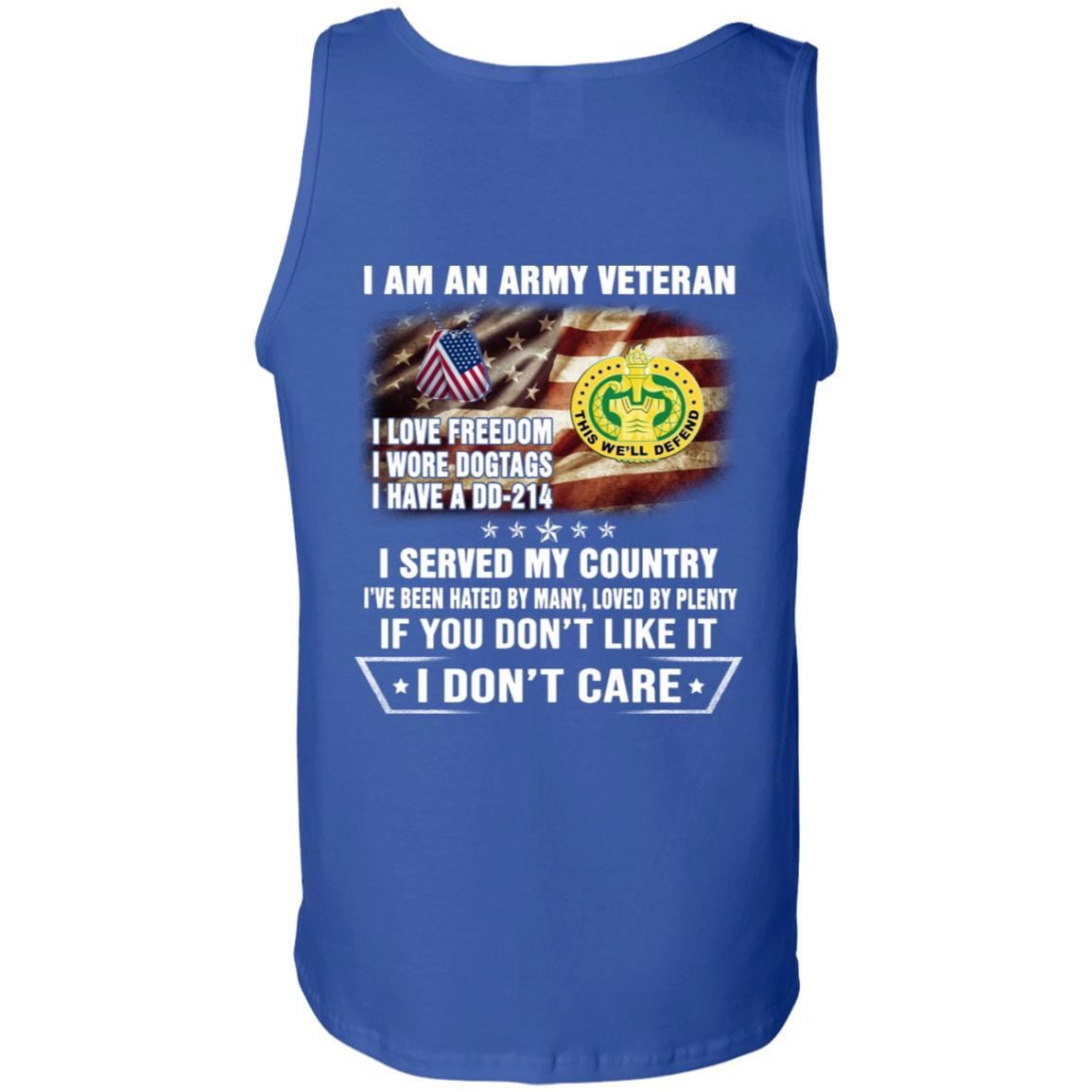 T-Shirt "I Am An Army Drill Sergeant Veteran" On Back-TShirt-Army-Veterans Nation