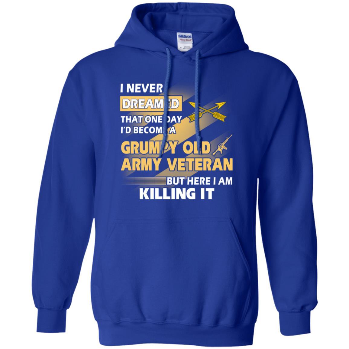 US Army T-Shirt "Special Forces (USASFC) Grumpy Old Veteran" On Front-TShirt-Army-Veterans Nation