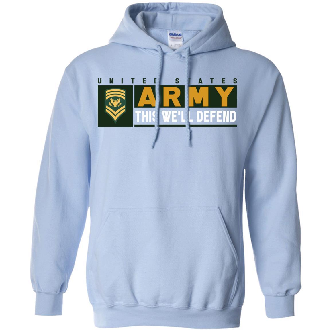 US Army E-9 SPC This We Will Defend Long Sleeve - Pullover Hoodie-TShirt-Army-Veterans Nation