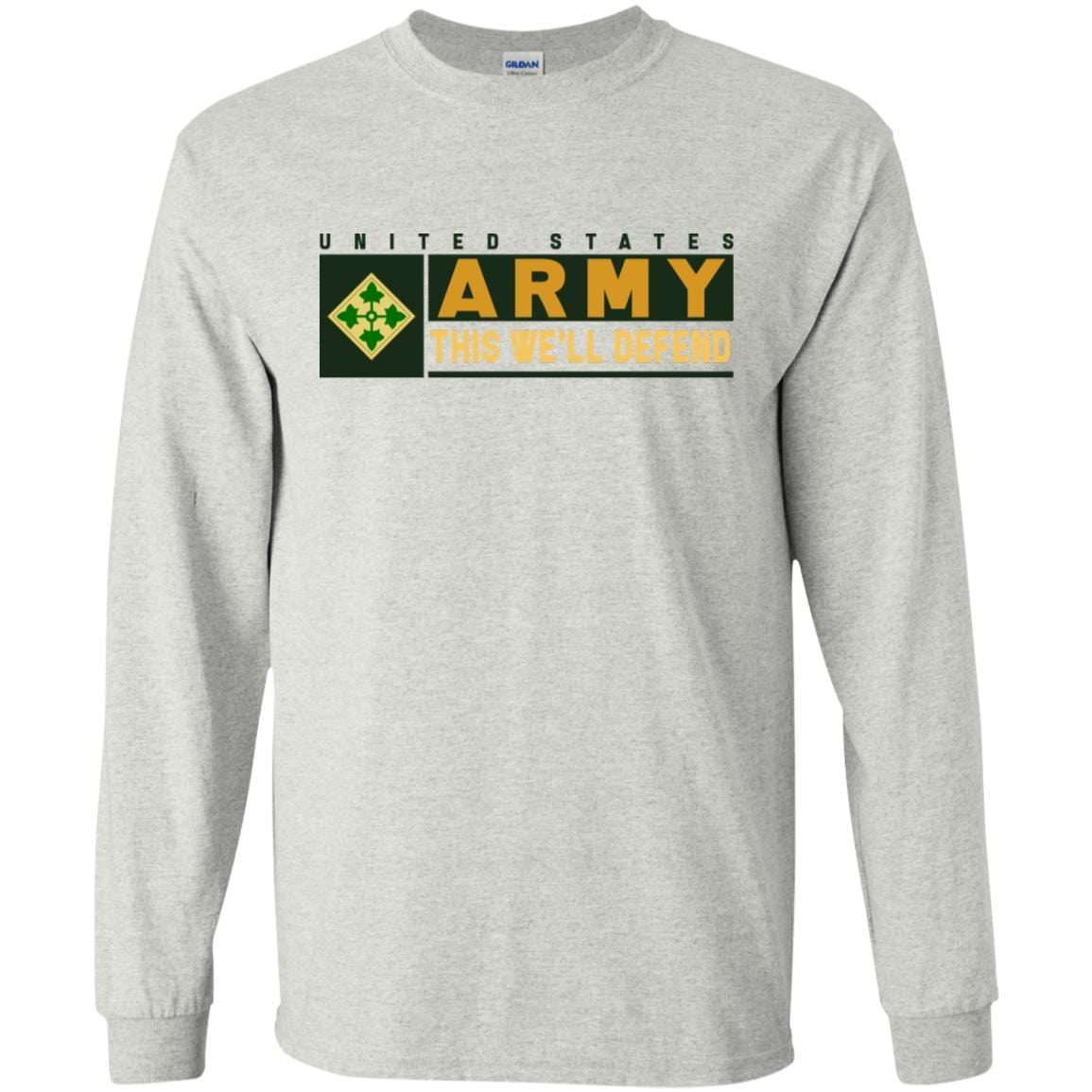 US Army 4th Infantry Division- This We'll Defend T-Shirt On Front For Men-TShirt-Army-Veterans Nation