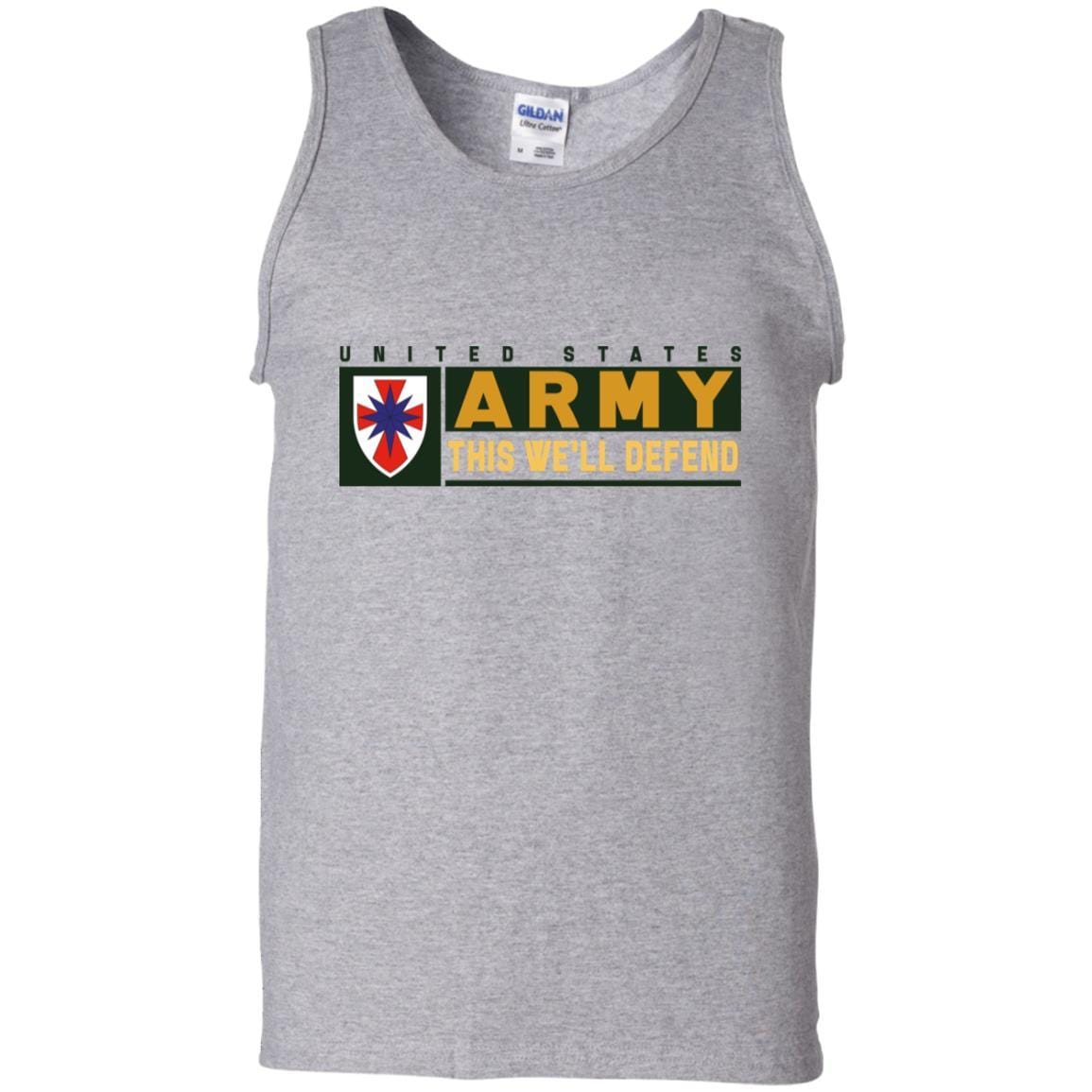 US Army 8TH SUSTAINMENT COMMAND- This We'll Defend T-Shirt On Front For Men-TShirt-Army-Veterans Nation