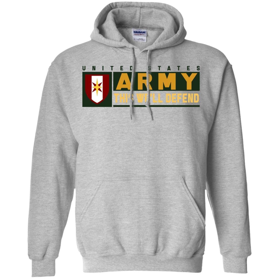 US Army 44 MEDICAL BRIGADE- This We'll Defend T-Shirt On Front For Men-TShirt-Army-Veterans Nation