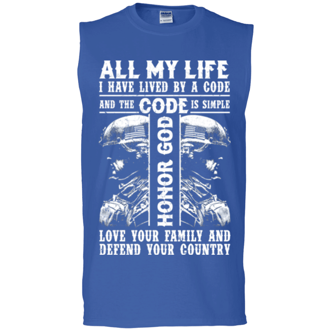 Military T-Shirt "HONOR GOD LOVE FAMILY AND DEFEND YOUR COUNTRY VETERAN"-TShirt-General-Veterans Nation