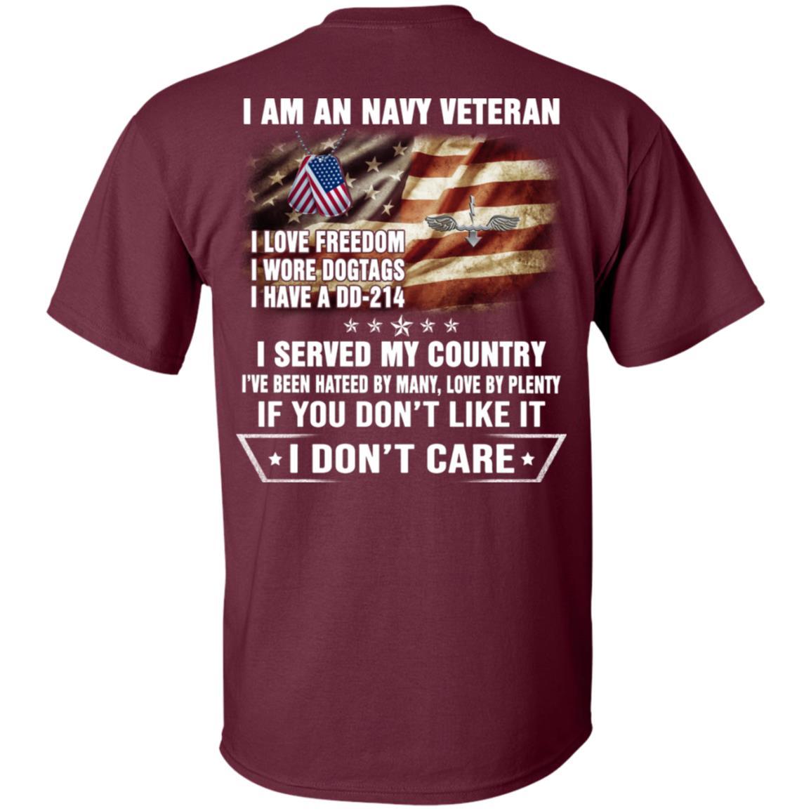 I Am An Navy Antisubmarine Warfare Technician Navy AX Veteran T-Shirt On Back-TShirt-Navy-Veterans Nation