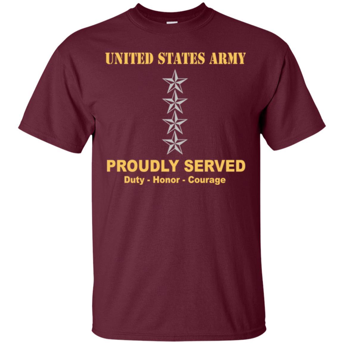 US Army O-10 General O10 GEN General Officer Ranks Men Front Shirt US Army Rank-TShirt-Army-Veterans Nation