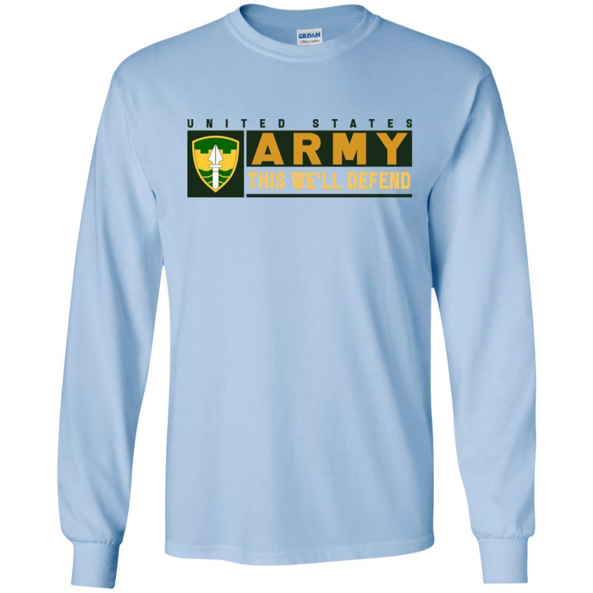 US Army 43 MILITARY POLICE BRIGADE- This We'll Defend T-Shirt On Front For Men-TShirt-Army-Veterans Nation