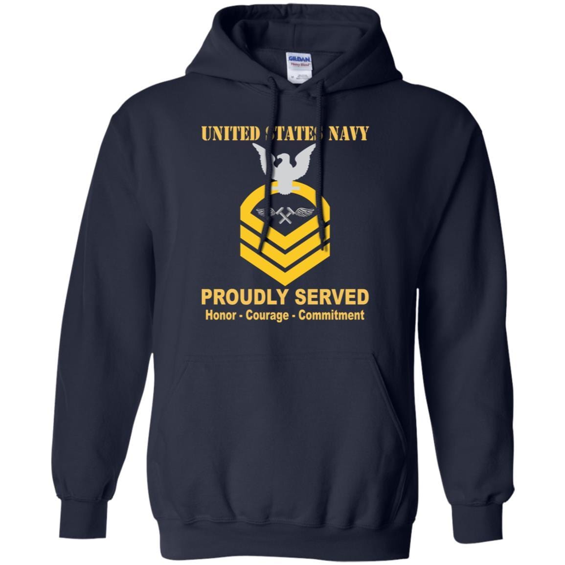 Navy Aviation Structural Mechanic Navy AM E-7 Rating Badges Proudly Served T-Shirt For Men On Front-TShirt-Navy-Veterans Nation