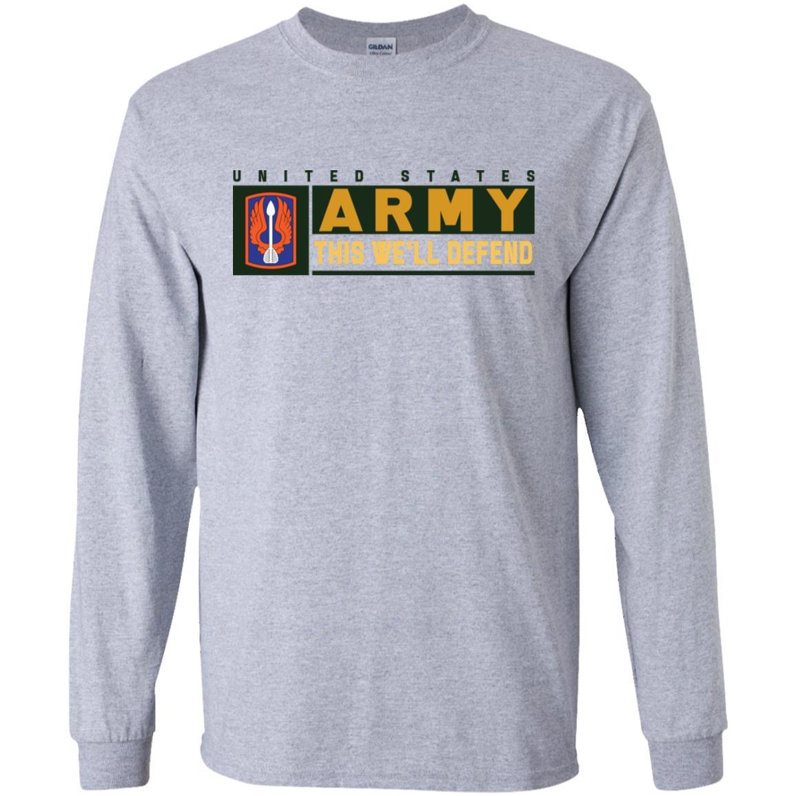 US Army 18TH AVIATION BRIGADE- This We'll Defend T-Shirt On Front For Men-TShirt-Army-Veterans Nation