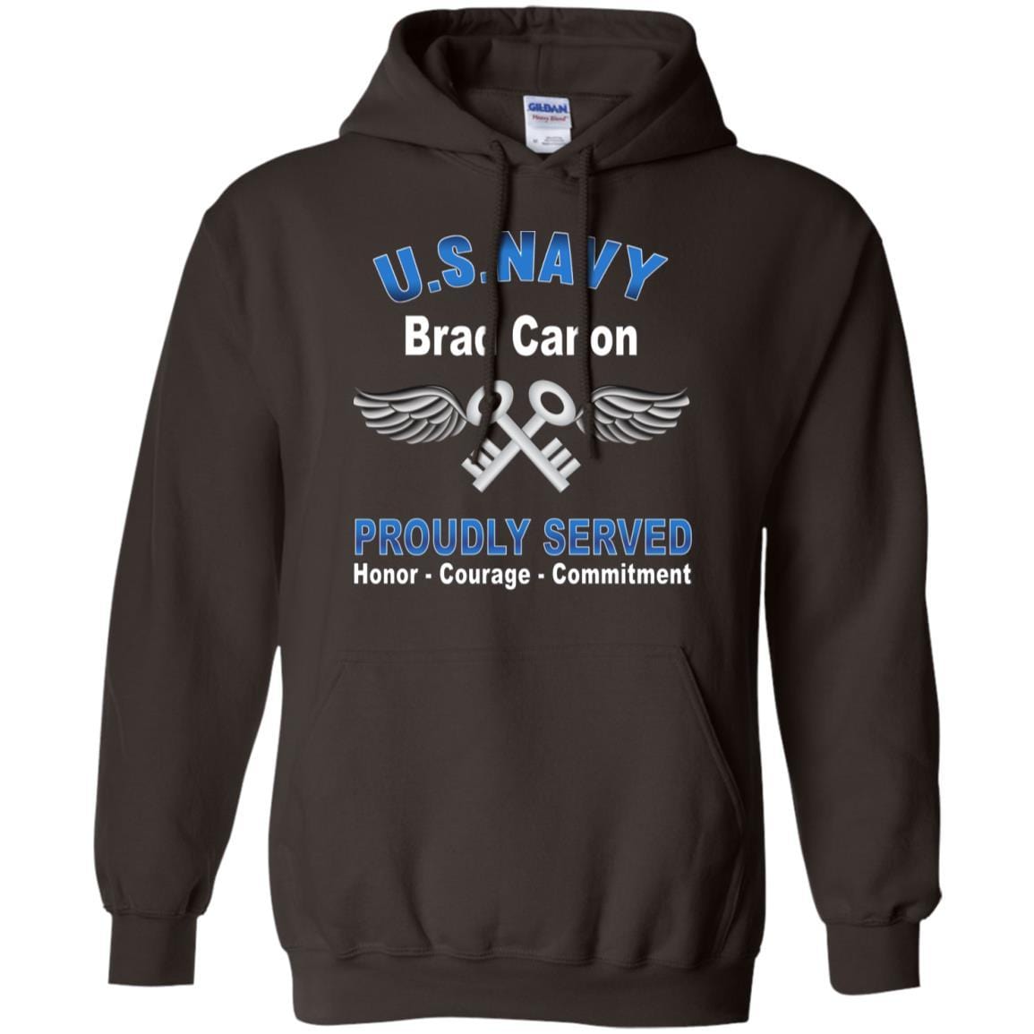 Fulfill VN32936 G185 Gildan Pullover Hoodie 8 oz.-HoodedJacket-USAF-Ranks-Veterans Nation
