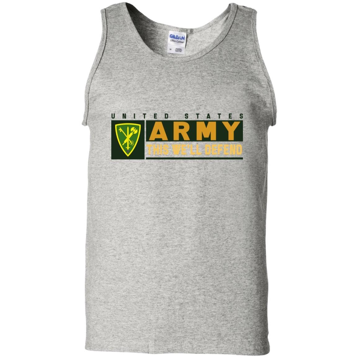 US Army 42ND MILITARY POLICE BRIGADE- This We'll Defend T-Shirt On Front For Men-TShirt-Army-Veterans Nation