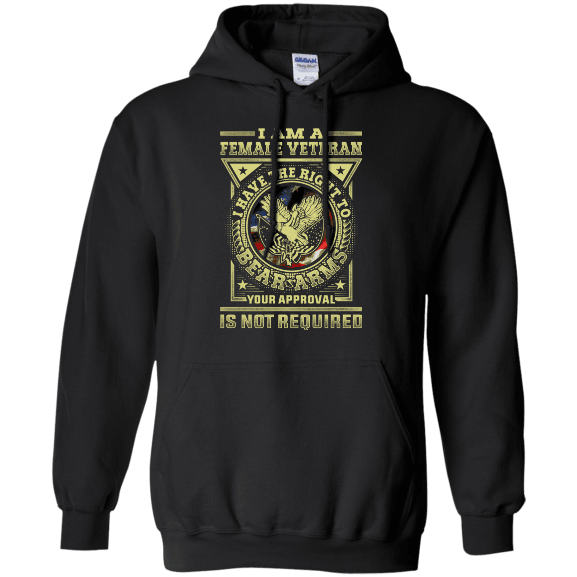 Military T-Shirt "Female Veteran Have the Right To Bear Arms" Front-TShirt-General-Veterans Nation