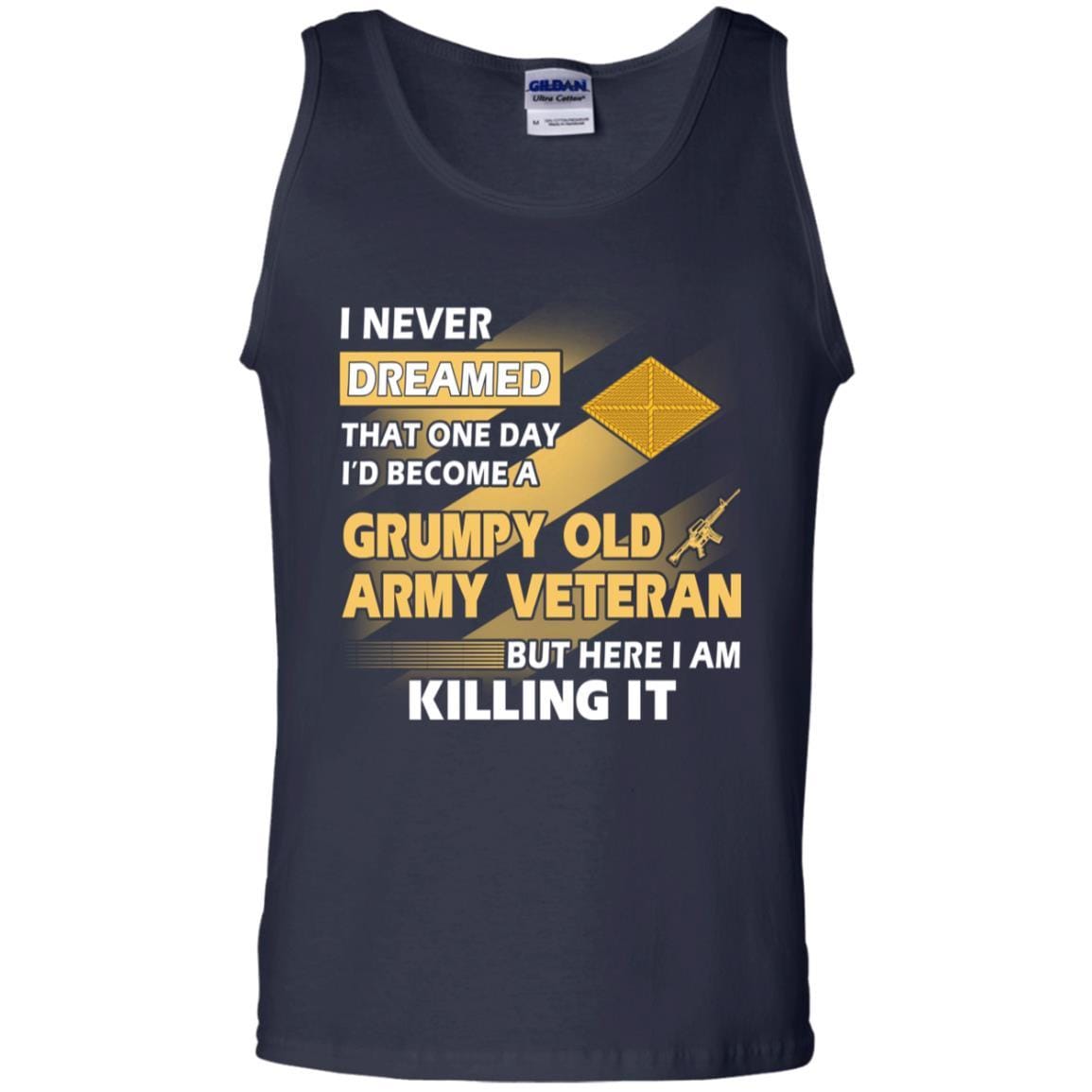 US Army T-Shirt "Finance Corps Grumpy Old Veteran" On Front-TShirt-Army-Veterans Nation
