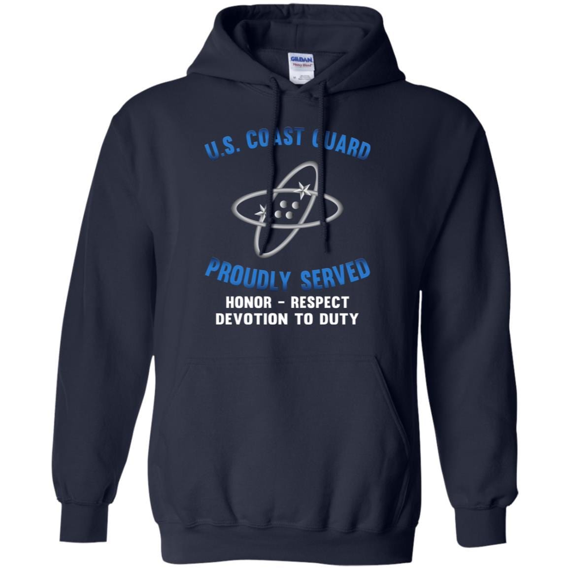 US Coast Guard Electronics Technician ET Logo Proudly Served T-Shirt For Men On Front-TShirt-USCG-Veterans Nation