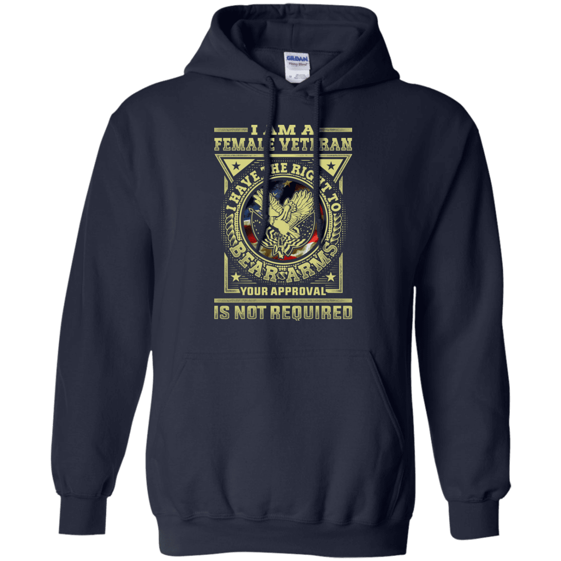 Military T-Shirt "Female Veteran Have the Right To Bear Arms" Front-TShirt-General-Veterans Nation