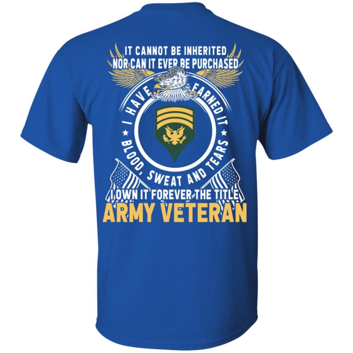 US Army E-7 SPC E7 Specialist Ranks T-Shirt For Men On Back-TShirt-Army-Veterans Nation