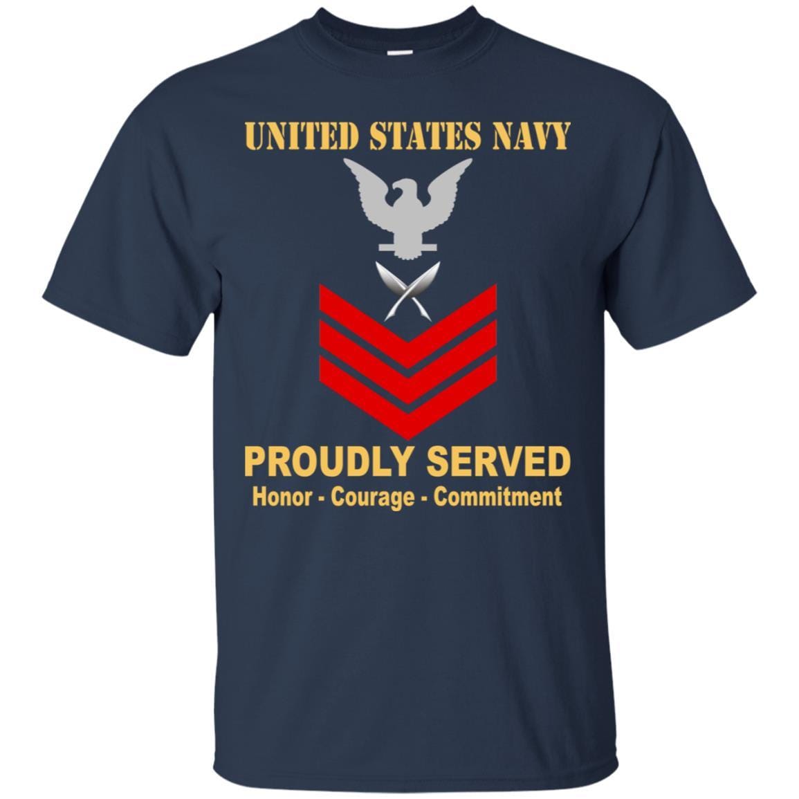 U.S Navy Yeoman Navy YN E-6 Rating Badges Proudly Served T-Shirt For Men On Front-TShirt-Navy-Veterans Nation
