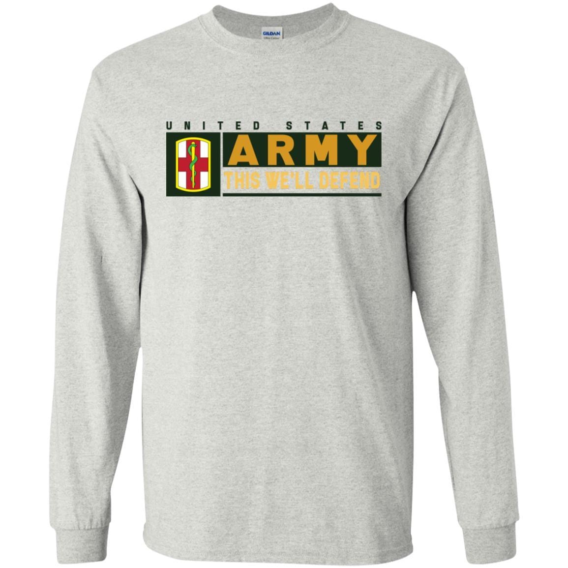 US Army 1ST MEDICAL BRIGADE- This We'll Defend T-Shirt On Front For Men-TShirt-Army-Veterans Nation
